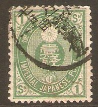 Japan 1876 1s Green. SG113c.